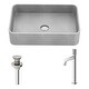 preview thumbnail 3 of 12, VIGO Cadman 21"L x 14"W Concrete Vessel Sink and Apollo 12"H Faucet Set