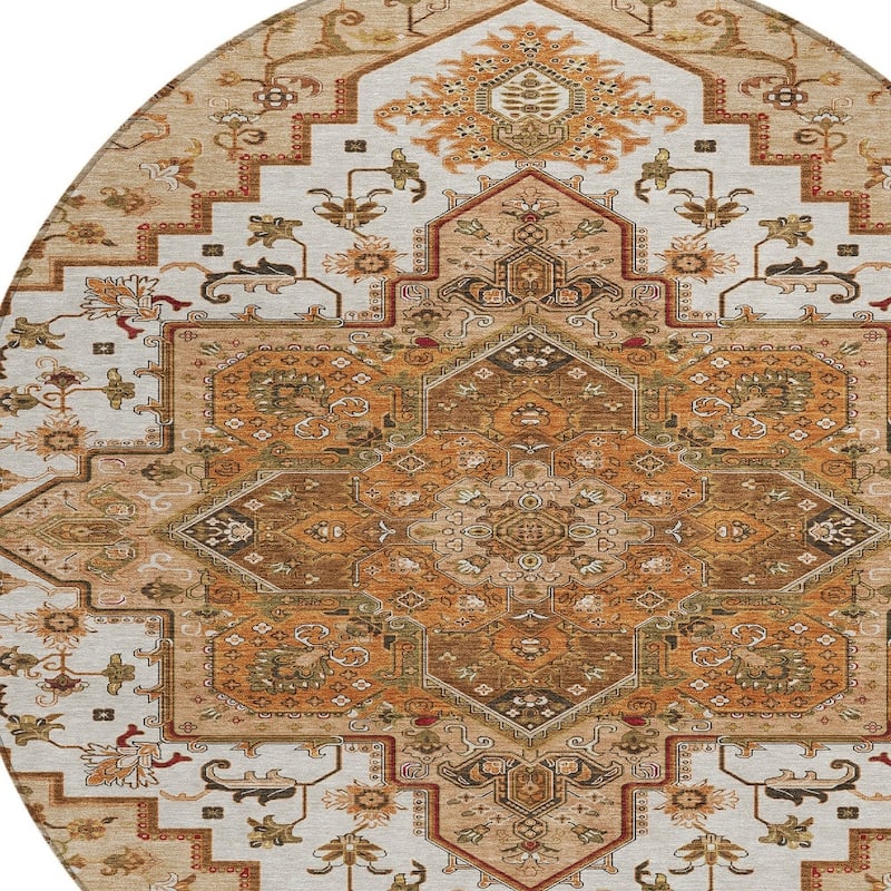HomeRoots Oriental Traditional Rectangle Outdoor Rug