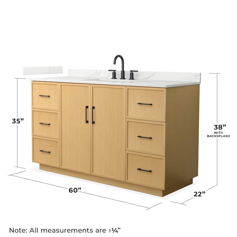 Wyndham Collection WCH7474-60S-QTZ-US3MXX Elan TK 60" Free Standing
