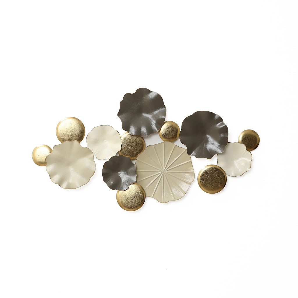 Modern Multi-Color Abstract Metal Wall Art, 45.7" W Contemporary Home Decor