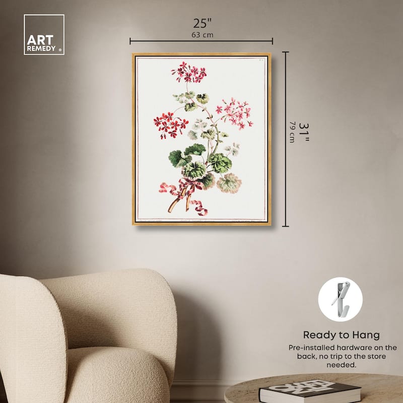 Carlet Variegated Geranium 1801 Canvas by Art Remedy