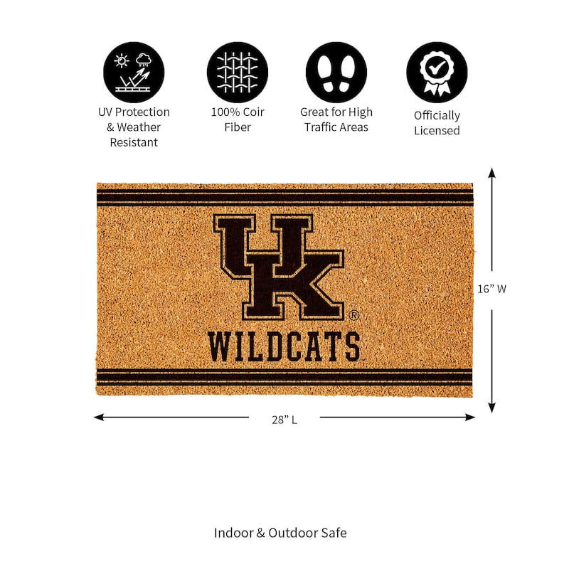 University of Kentucky Monochrome Indoor/Outdoor Coir Door Mat