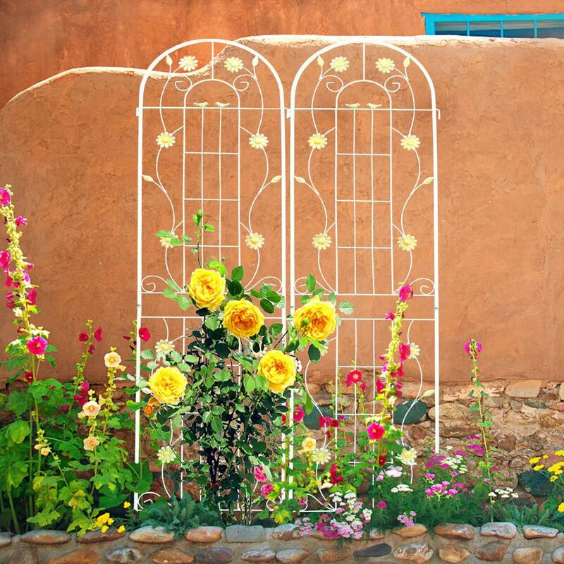 86.7" x 19.7'' Rust-Resistant Climbing Trellis for Garden Flowers and Vines