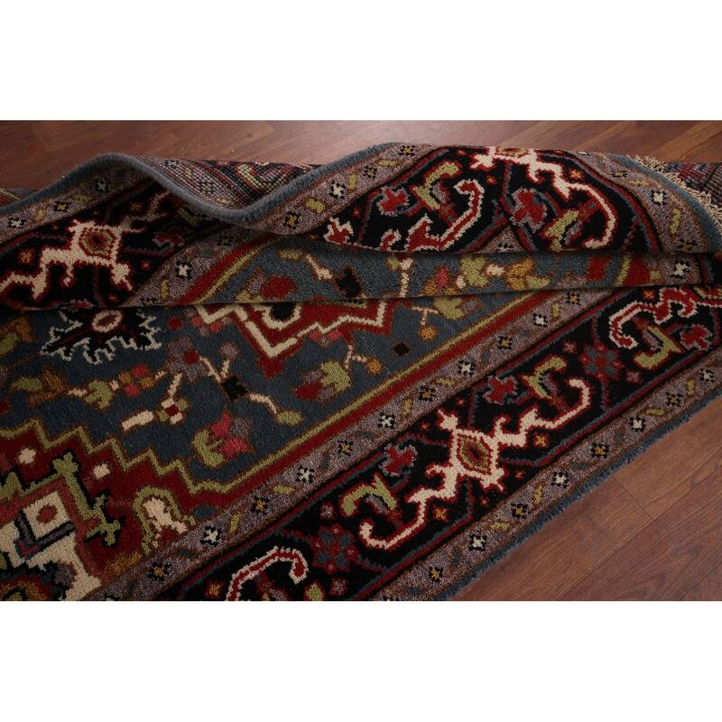 Heriz Serapi Indian Area Rug Handmade Wool Carpet - 3'11"x 5'9"