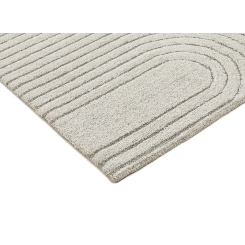 Terra by Obeetee Mid-Century Tonal 6 Ivory Rug