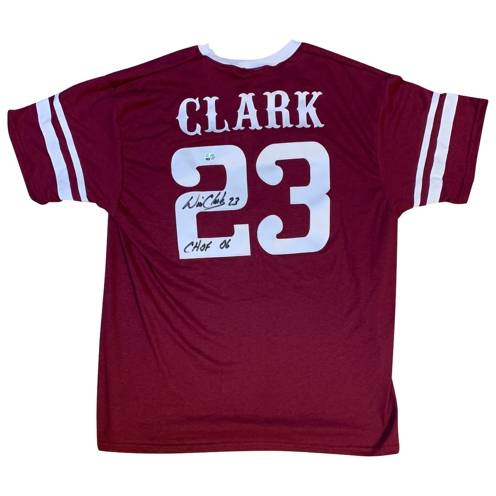 Will Clark Autographed Custom College Style Signed Baseball Jersey Hall of Fame 2006 MLB Authenticated COA - 8'6" x 11'6"