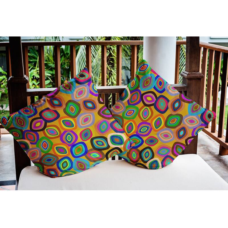 Modern Leaf Pile Fall Indoor/Outdoor Throw Pillow