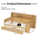 preview thumbnail 11 of 11, Twin Wooden Daybed with Storage Shelves, Multi-functional Bed with Two Storage Drawers and Study Desk