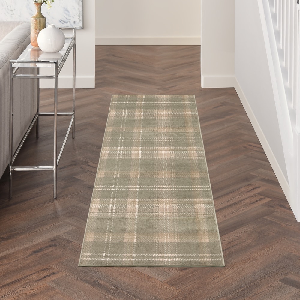 Nourison Grafix Plaid Farmhouse Area Rug
