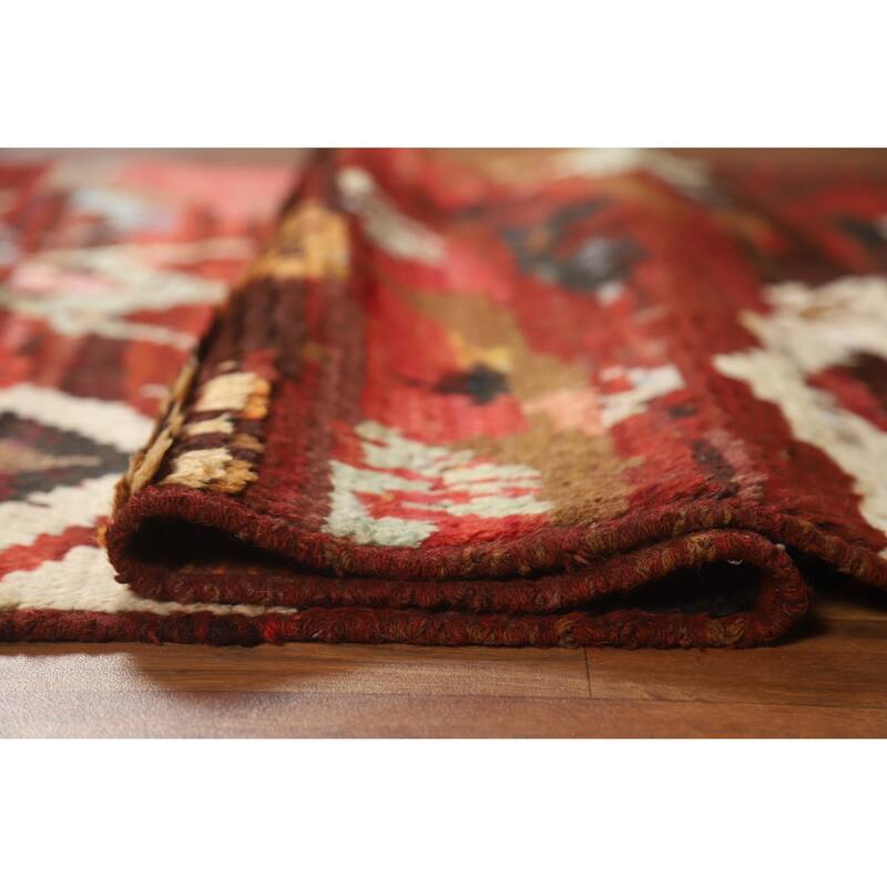 Red Moroccan Oriental Rug Hand-Knotted Wool Carpet - 3'8" x 6'0"