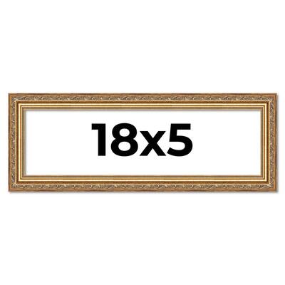 18x5 Frame Red Solid Wood Picture Frame Width 1.75 Inches | Interior Frame Depth 1 13/16 Inches