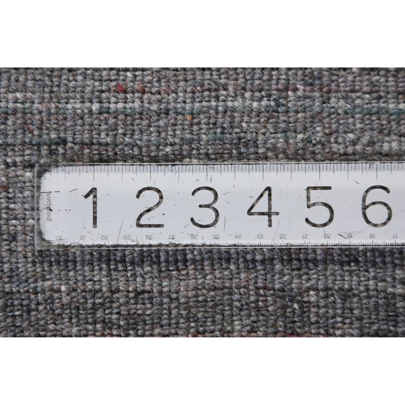 Hand Knotted Oriental 100% Wool Carpet Tribal Tribal Greys & Charcoal Gabbeh Area Rug - 9' 6'' X 8' 1''