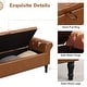 preview thumbnail 73 of 74, 67" Velvet Tufted Storage Bench for Bedroom End of Bed with Roll Arms