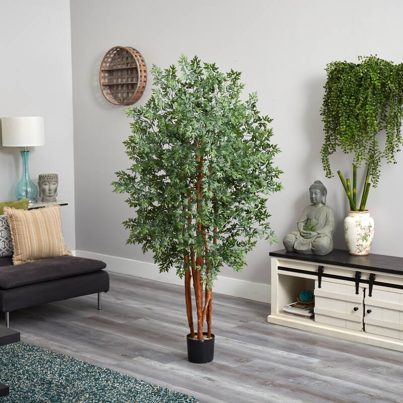 Artificial Aralia Tree 5ft Indoor Outdoor Faux Plant Home Decor - Green - 61 Inches and Over