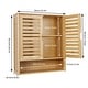 preview thumbnail 11 of 11, Bathroom Wall Cabinet Storage Organizer with Adjustable Shelf Double Door