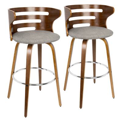 Carson Carrington Cranagh Mid-century Modern Upholstered Bar Stools (Set of 2) - N/A