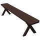 preview thumbnail 6 of 10, Pressure Treated Pine 6' Crossleg Bench Walnut Stain