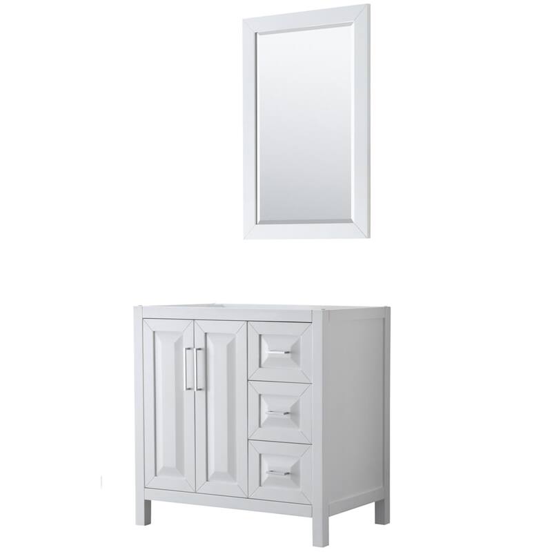Wyndham Collection Daria 35" Single Free Standing Vanity Cabinet -