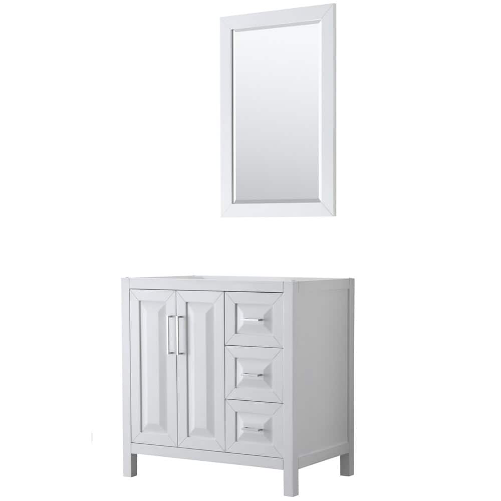 Wyndham Collection Daria 35" Single Free Standing Vanity Cabinet -
