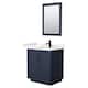 Option Dark Blue, Black Trim, White Quartz Top