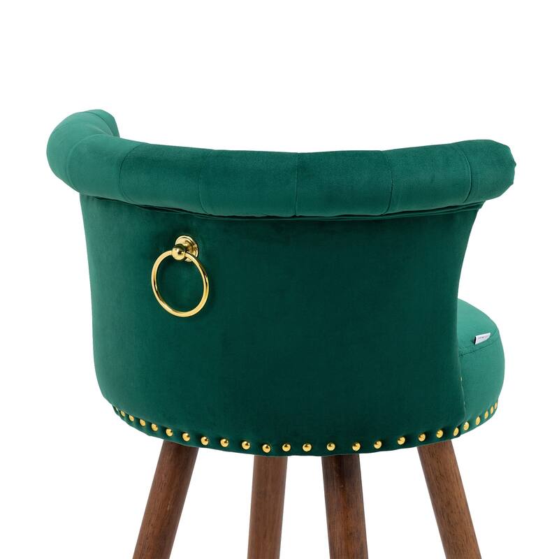 Swivel Bar Stools with Backrest Footrest - 21.85*20.08*36.02Inch