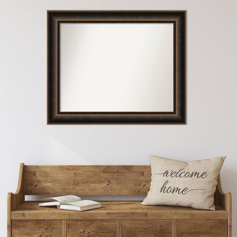 Villa Oil Rubbed Bronze Non-Beveled Wood Framed Wall Mirror - Villa Oil Rubbed Bronze