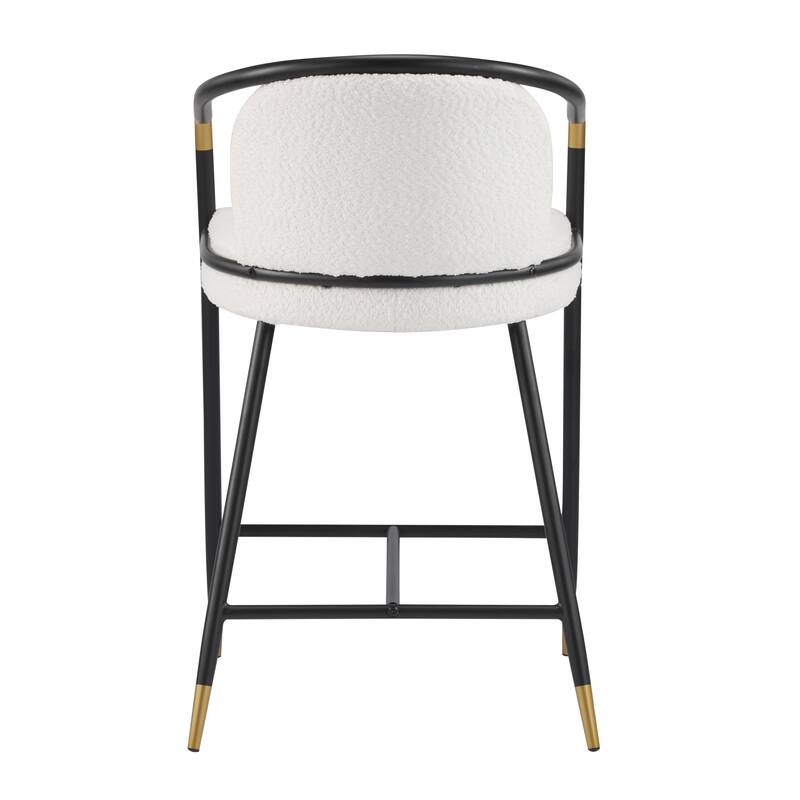 Set of 2 26" H Upholstered Counter Stool with Metal Frame