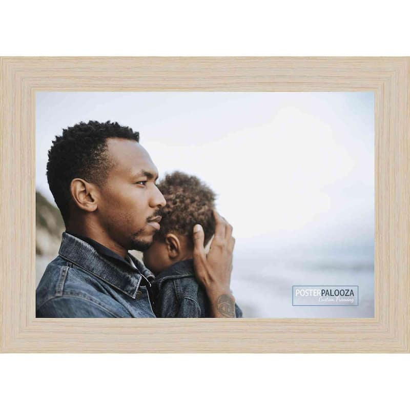 13x17 Frame Light Pine Wooden Complete Picture Frame with UV Acrylic, Foam Board Backing, & Photo Frame Wall Hanging Hardware