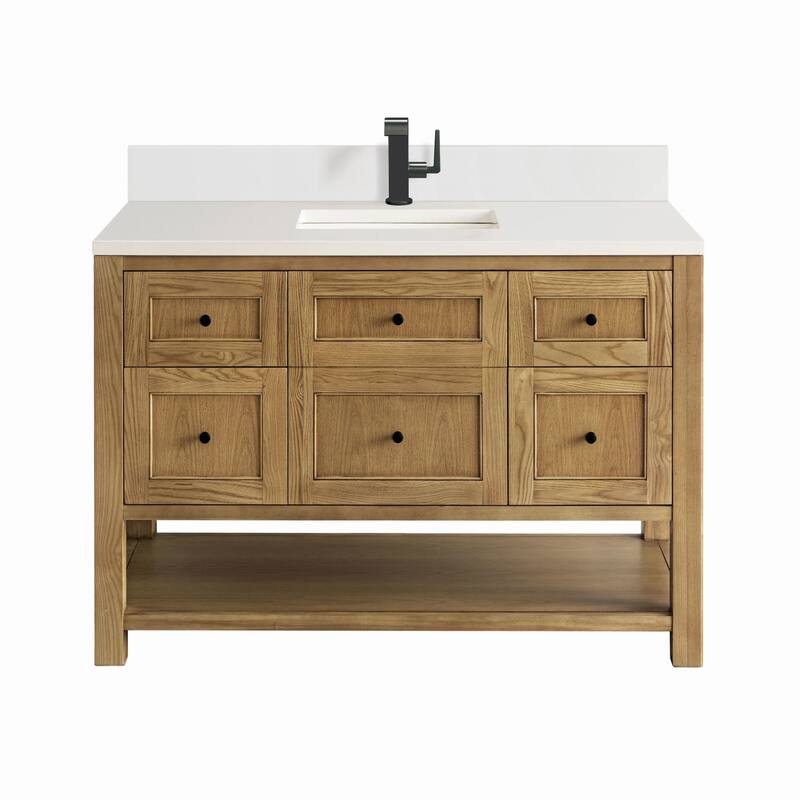 James Martin Vanities 330-V48-1WZ Breckenridge 48" Free Standing - Light Natural Oak - Oak Finish