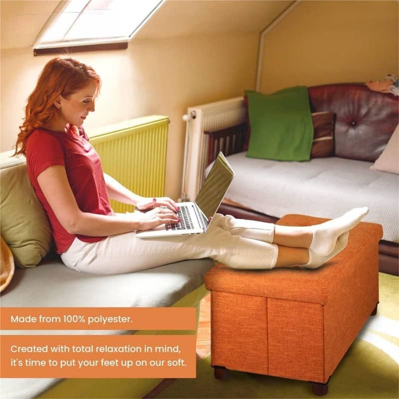 30 Inches Storage Ottoman Bench