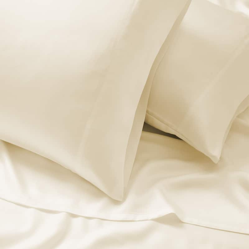 Silky Cooling Breathable 100% Tencel Sheets Set for Hot Sleepers, Cool Touch Bed Sheet