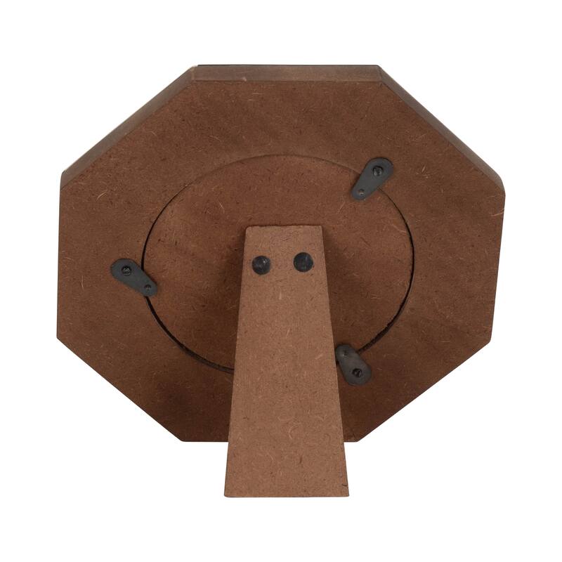 Resin Contemporary Octagon Photo Frame - Black