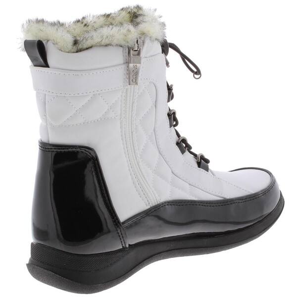 Shop Sporto Womens Jenny Winter Boots Patent Quilted Overstock