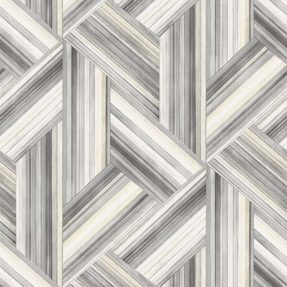 Seabrook Designs Geo Inlay Unpasted Wallpaper