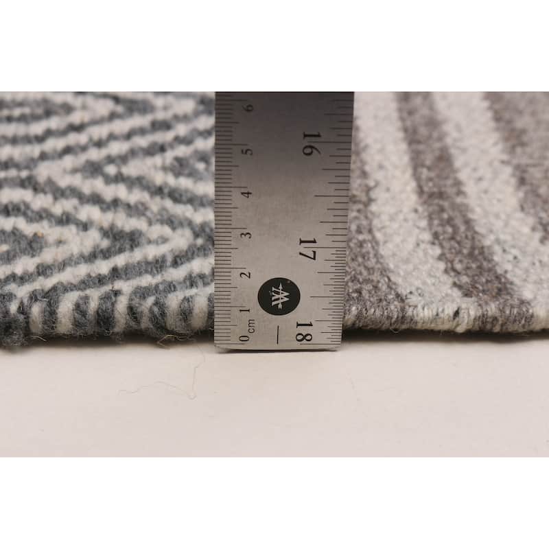 Nevada Grey Kilim 5'1" x 7'4" - 5'1 x 7'4