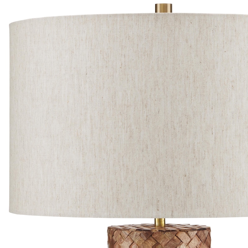 Currey & Company Meraki Wood Table Lamp - 26.75"h x 17"dia