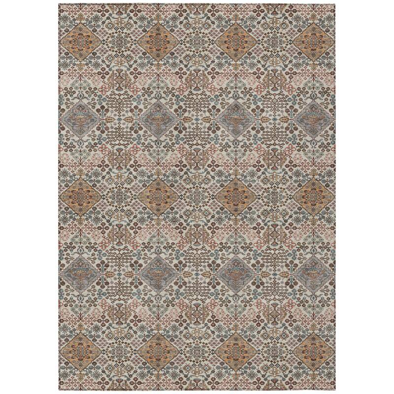 Machine Washable Indoor/ Outdoor Global Flory Chantille Rug