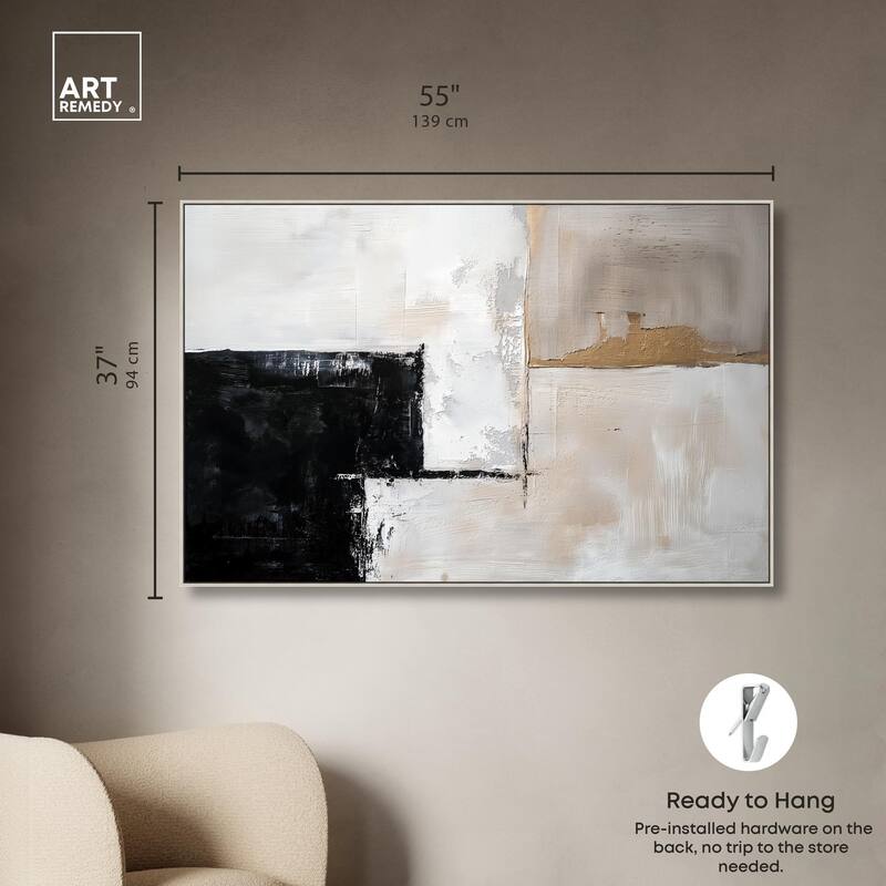 Black Dust and White Ash II Canvas by Art Remedy