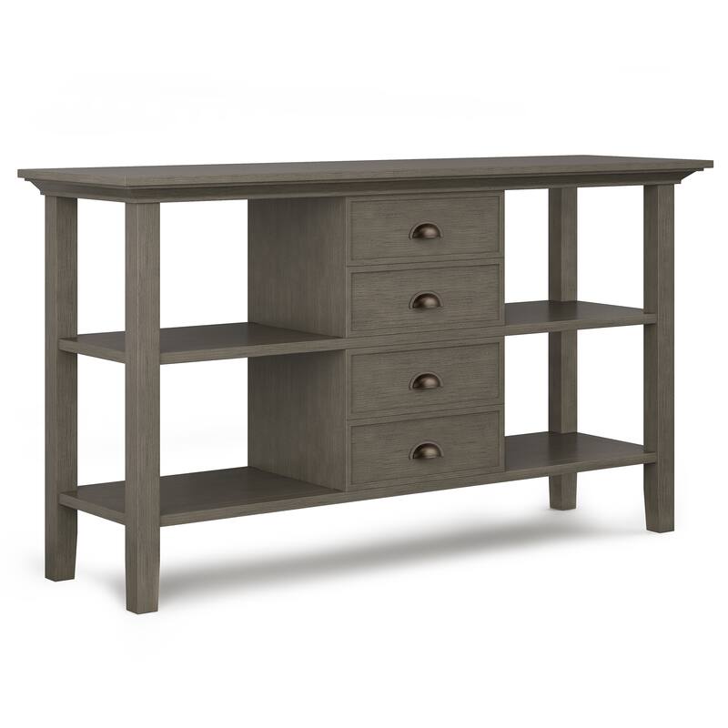WYNDENHALL Mansfield SOLID WOOD 54 inch Wide Transitional Console Sofa Table - 54 W x 16 D x 30 H