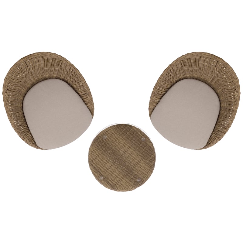 SAFAVIEH Outdoor Living Drew Swivel Bistro 3-piece Set - 27"W x 30"D x 32"H