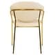 preview thumbnail 36 of 61, Set of 2 Bella Modern Leather or Velvet Upholstered Dining Chair with Gold Stainless Steel Legs for Home Office Kitchen