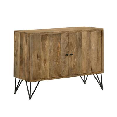 Wooden Accent Cabinet with Metal Legs