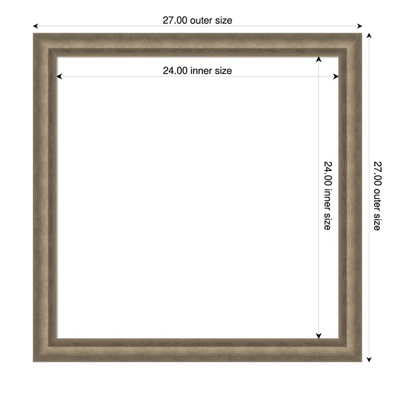 Amanti Art Angled Bronze Framed Dry Erase Magnetic Board - 27 x 27 in - Angled Bronze