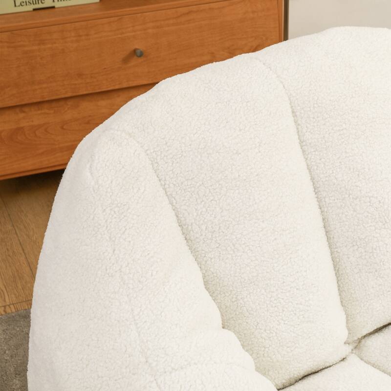 Fluffy and Lazy Teddy Fabric BeanBag Chairs with Memory Foam