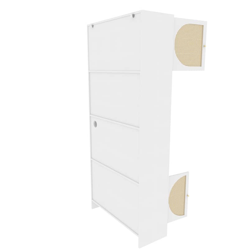 Storage Cabinet Freestanding Hutch Cabinet with Power Outlet