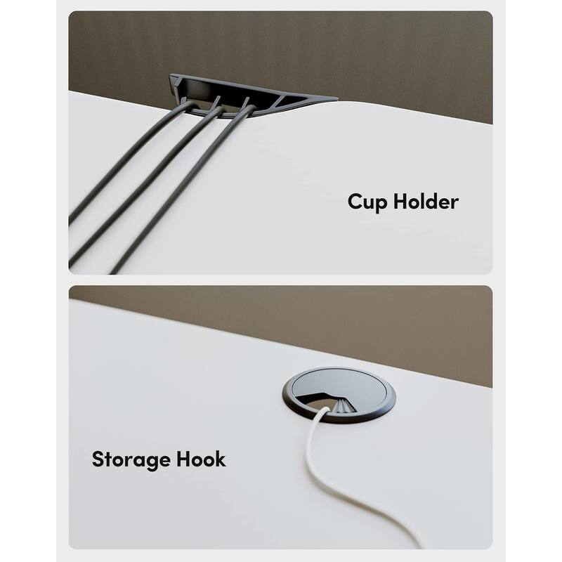 FEZIBO Height Adjustable Electric Standing Desk, Stand up Table, Sit Stand Home Office Desk with Splice Board