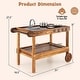 preview thumbnail 3 of 8, Costway Kids Wooden Mud Play Kitchen Cart with Sink, 4 Stoves & - See Details