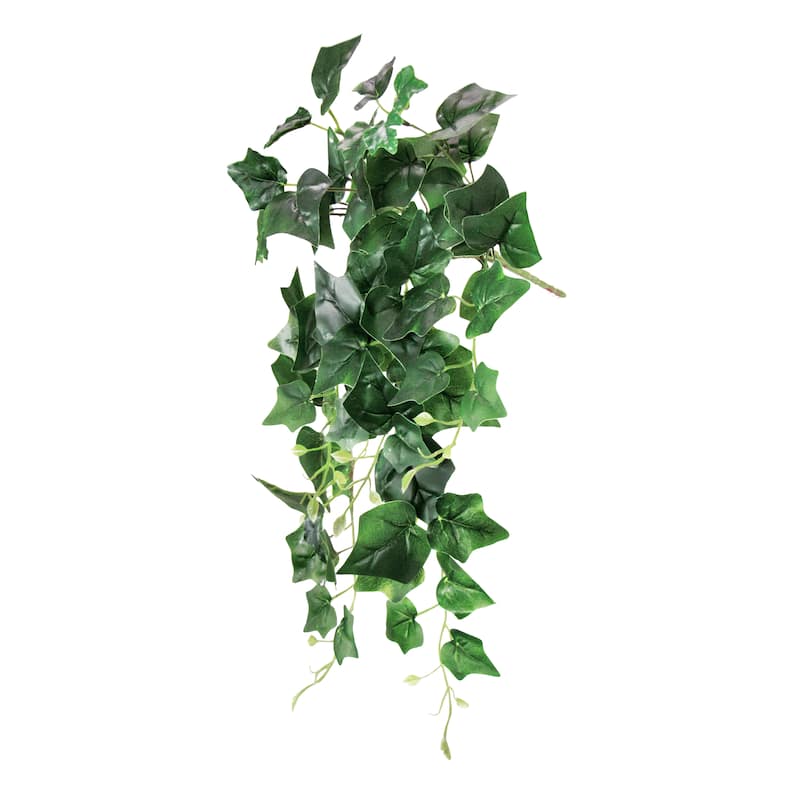 Artificial English Ivy Leaf Vine Hanging Plant Greenery Foliage Bush 24in - 24" L x 12" W x 6" DP