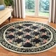 preview thumbnail 36 of 57, SAFAVIEH Handmade Chelsea Karley Trellis French Country Wool Rug 8' Round - Black - Round