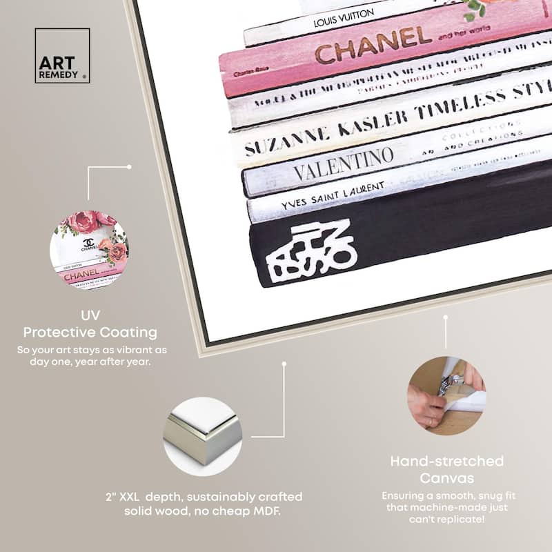 Pretty Roses upon Books Canvas by Art Remedy
